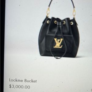 Black LV Lockme Bucket $3k List